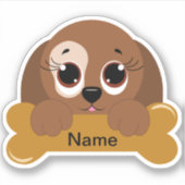 Welpe Hund Die Sticker Decal schneiden (Vorderseite)