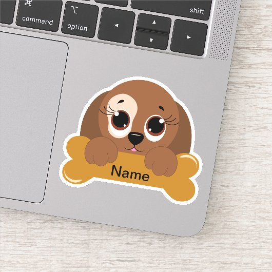 Welpe Hund Die Sticker Decal schneiden (Detail)