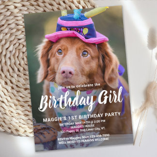 Welpe Hund Geburtstag Personalisierten Begleiter F Einladung