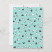 Welpe Hund Geburtstagsfeier Einladung (Rückseite)