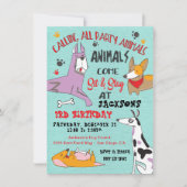 Welpe Hund Geburtstagsfeier Einladung (Vorderseite)