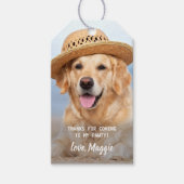 Welpe Hund Geburtstagsparty Personalisiertes Tier  Geschenkanhänger (Vorderseite)