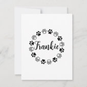 Welpe Hund Geburtstagsparty Welpenpau Einladungen (Rückseite)