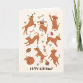 Welpe Hund Happy Birthday Feiertagskarte (Vorderseite)