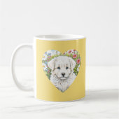 Welpe Hund Herz-Gelbe Tasse (Links)