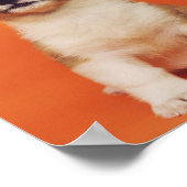 Welpe Hund ich bin ganz Ohr, Niedlich Meme Poster (Ecke)