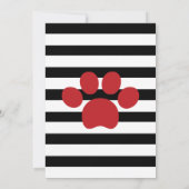 Welpe Hund Lasse Pawty Birthday Boy Foto Einladung (Rückseite)