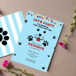 Welpe Hund Lasse Pawty Birthday Kids Einladung<br><div class="desc">Werfen Sie einen unvergesslichen Geburtstagsbash für Ihren kleinen Geburtstagsjungen mit unserem "Welpenhund Lasse Pawty" Geburtstagsjungen Einladungen! Mit einem ansprechenden Design mit einem spielerischen Nachwuchs und lebhaften Ballons können diese hochwertigen Einladungen mit dem Namen und dem Alter Ihres Kindes personalisiert werden. Bestellen Sie jetzt und machen Sie sich bereit zu bellen,...</div>