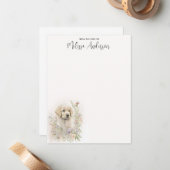 Welpe Hund Moderne Wasserfarbe Golden Retriever Mitteilungskarte (Vorderseite/Rückseite Beispiel)