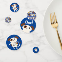 Welpe Hund Niedlich farbenfroh 1. Geburtstag Party