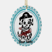 Welpe Hund Pirate Keramik Ornament (Rechts)