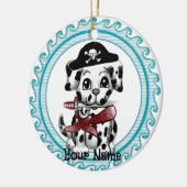 Welpe Hund Pirate Keramik Ornament (Links)