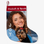 Welpe Hund Tier Foto Urlaub personalisieren Kleiner Weihnachtsstrumpf (Vorderseite)