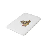 Welpe Hund Weihnachtsbaum, Hunde Weihnachtsbaum Badematte (Schrägansicht)