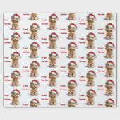 Welpe Hund Weihnachtsbeleuchtung personalisieren N Geschenkpapier (Flach)
