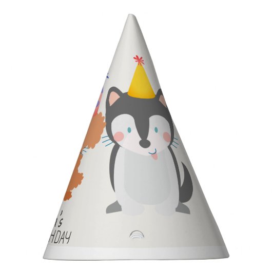 Welpe Hunde Geburtstagsfeiererhut Partyhütchen (Rechts)