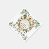 Welpe Hunde Grüne Blätter Kinderdusche 1. Geburtst Serviette (Ecke)