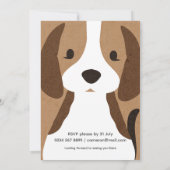 Welpe Hunde Mädchen/Junge Einladung zum Geburtstag (Rückseite)