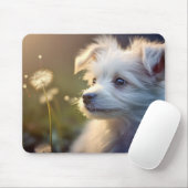 Welpe Hunde Tier Transittier Friedlich Mousepad (Mit Mouse)