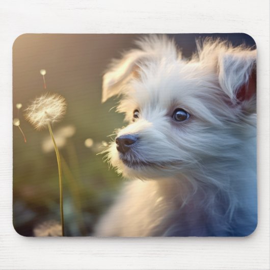 Welpe Hunde Tier Transittier Friedlich Mousepad (Vorne)
