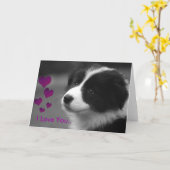 Welpe, ich Liebe dich Karte (Gelbe Blume)