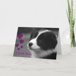 Welpe, ich Liebe dich Karte