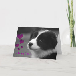 Welpe, ich Liebe dich Karte