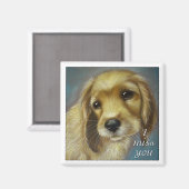 Welpe - ich vermisse dich - Magnet (Vorderseite/Rückseite)