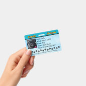 Welpe-ID-Karte - blau Ausweis (Handheld)