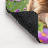 Welpe im Feld der Blume Maus Pad Mousepad (Ecke)