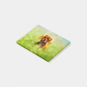 Welpe im Feld Post-it Klebezettel (angewinkelt)