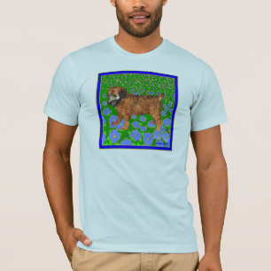Welpe im Garten - Blau T-Shirt