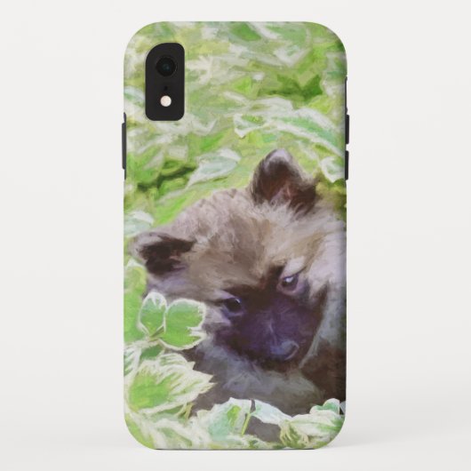 Welpe im Garten Malerei Original Kunst Case-Mate iPhone Hülle (Rückseite)