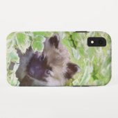 Welpe im Garten Malerei Original Kunst Case-Mate iPhone Hülle (Rückseite (Horizontal))
