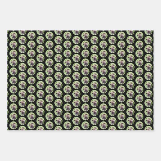 Welpe im Garten Malerei Original Kunst Geschenkpapier Set (Vorderseite 3)