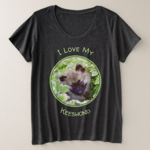 Welpe im Garten Malerei Original Kunst Große Größe T-Shirt