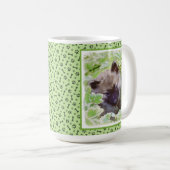 Welpe im Garten Malerei Original Kunst Kaffeetasse (VorderseiteRechts)