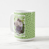 Welpe im Garten Malerei Original Kunst Kaffeetasse (Vorderseite Links)