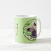 Welpe im Garten Malerei Original Kunst Kaffeetasse (VorderseiteRechts)