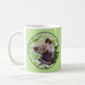 Welpe im Garten Malerei Original Kunst Kaffeetasse (Links)