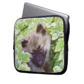 Welpe im Garten Malerei Original Kunst Laptopschutzhülle (Vorderseite Links)