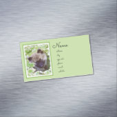 Welpe im Garten Malerei Original Kunst Magnetische Visitenkarte (Beispiel)