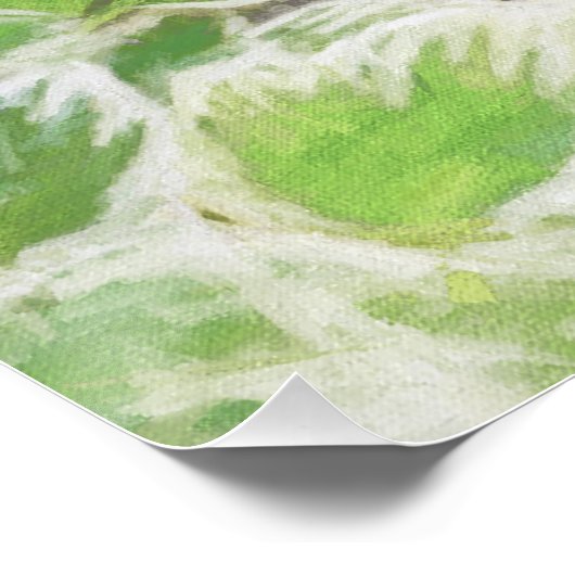 Welpe im Garten Malerei Original Kunst Poster (Ecke)