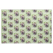 Welpe im Garten Malerei Original Kunst Stoff (Fat Quarter (45,7 x 55,9 cm))