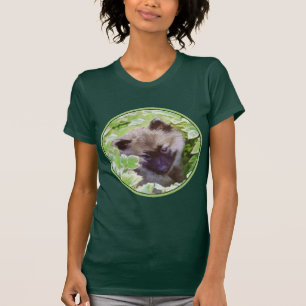 Welpe im Garten Malerei Original Kunst T-Shirt