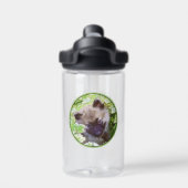 Welpe im Garten Malerei Original Kunst Trinkflasche (Rückseite)