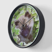 Welpe im Garten Malerei Original Kunst Uhr (Winkel)
