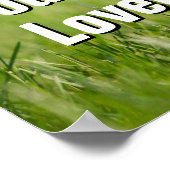 Welpe im Gras Poster (Ecke)