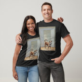 Welpe im T - Shirt der Tür (Unisex)