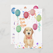 Welpe im Wasserfarben zum Geburtstag Einladung (Vorne/Hinten)